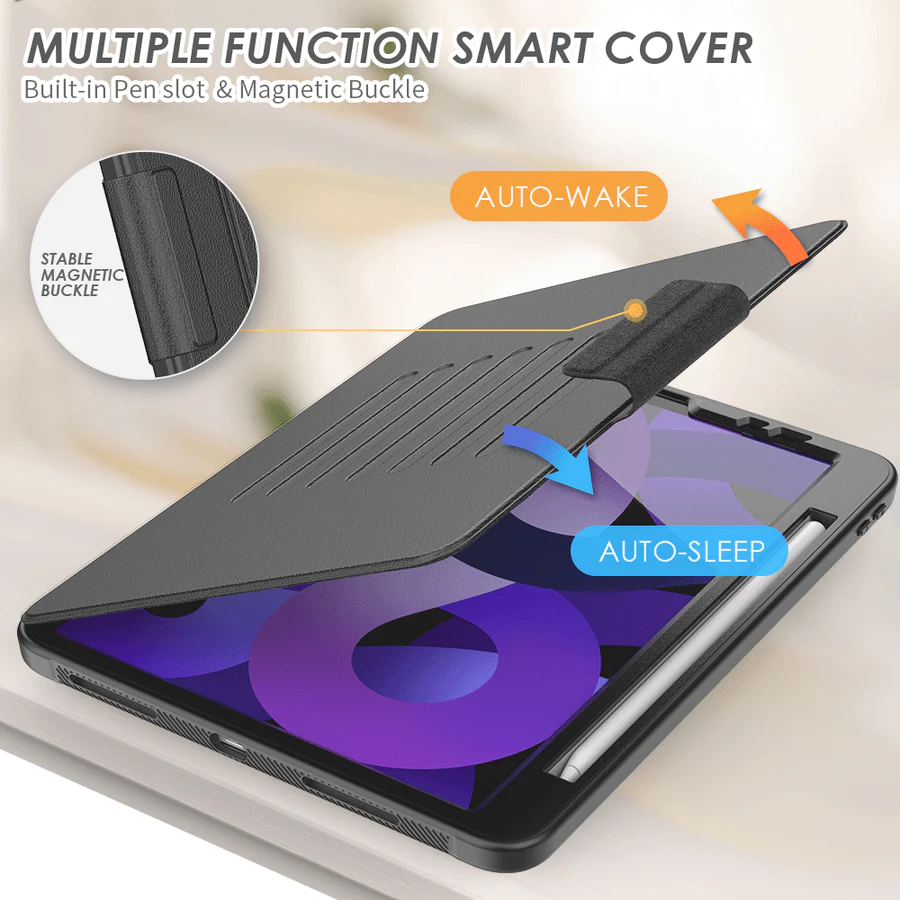 Étui Smart Cover multifonctionnel pour iPad 7/8/9 (7e/8e/9e génération) 10,2 Étui Smart Cover multifonctionnel pour iPad 7/8/9 (7e/8e/9e génération) 10,2